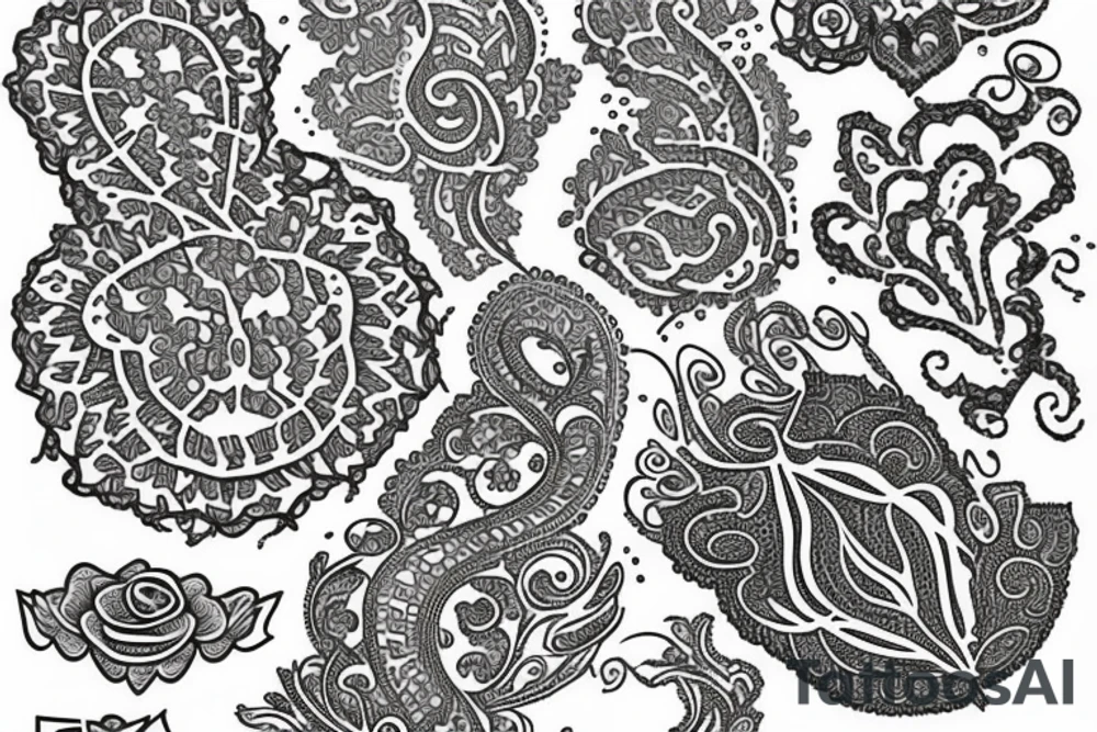Intricate design like lace. tattoo idea