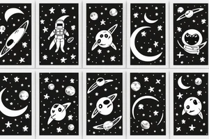 Astronaut black cat with a moon background tattoo idea