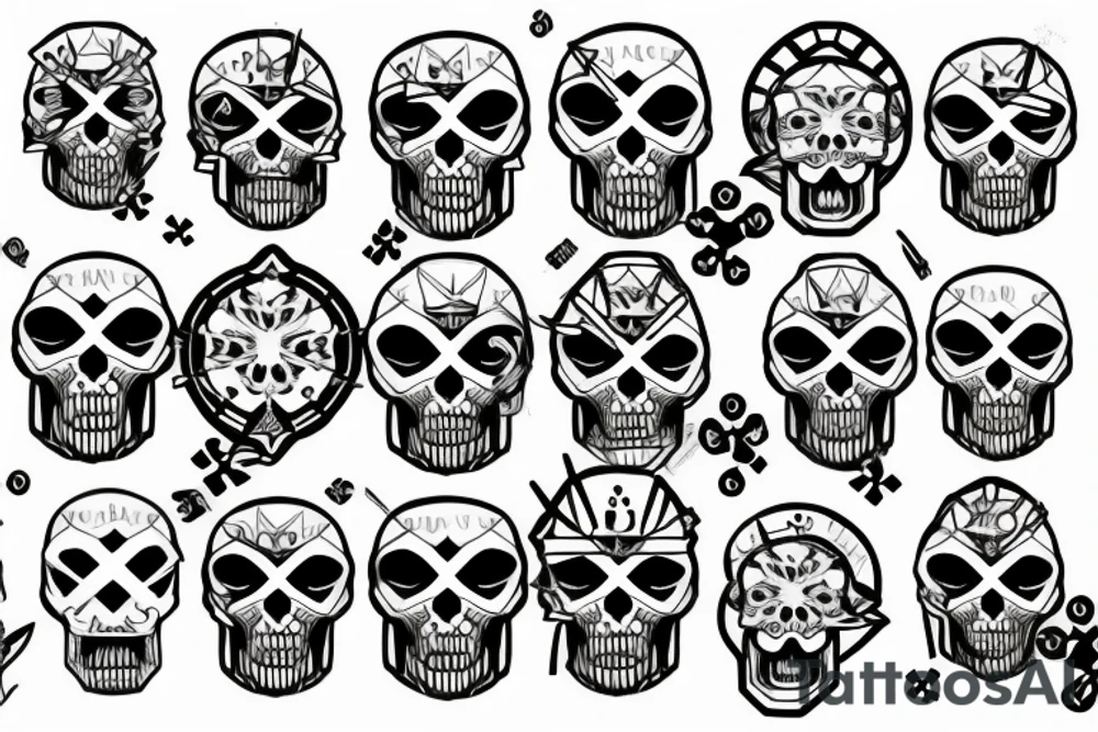 Skull and crossbones tattoo idea