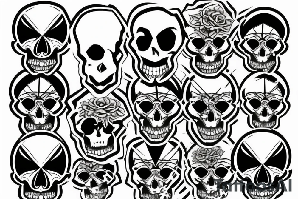 Skull and crossbones tattoo idea