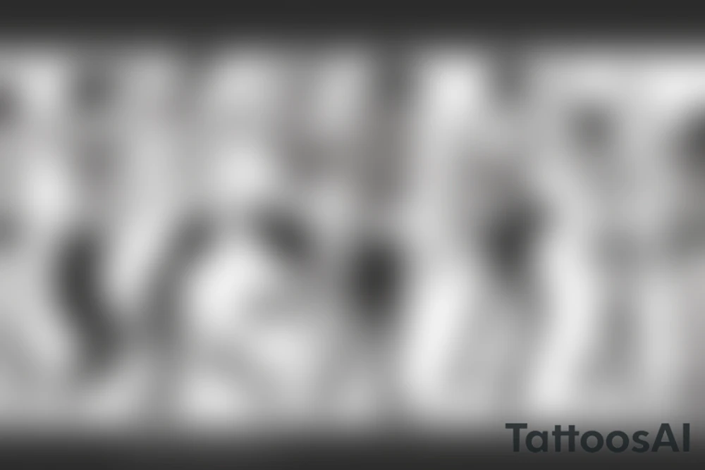 A man dancing with a female version of death tattoo idea