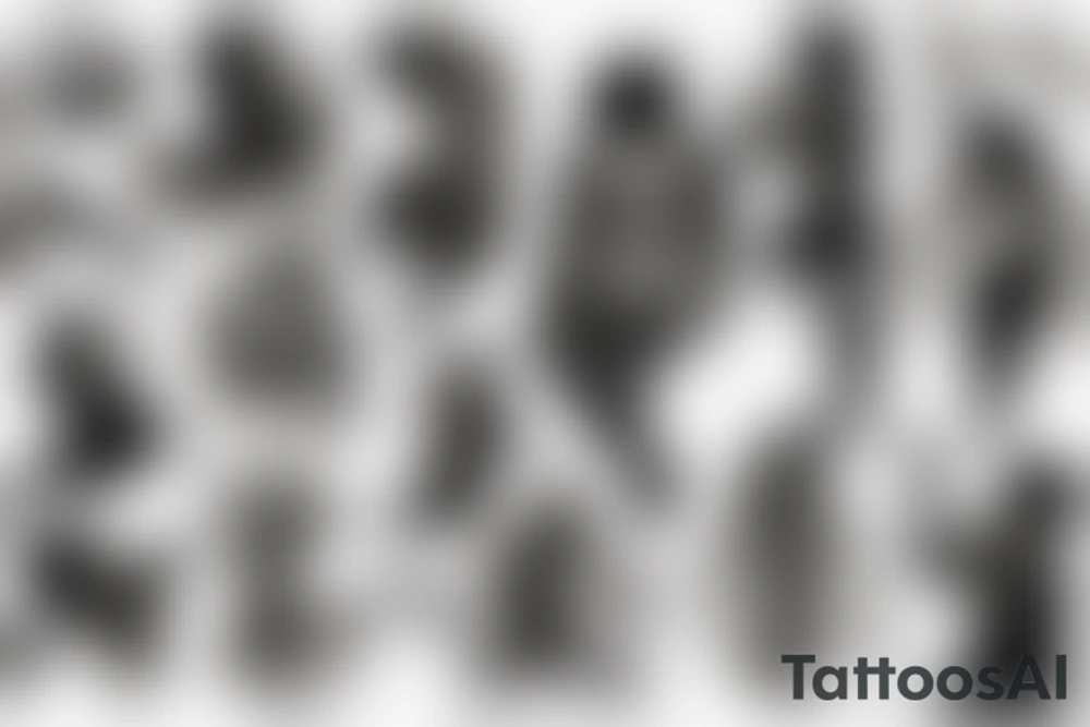 A man dancing with death tattoo idea
