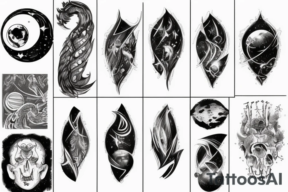 Epic space realistic tattoo idea