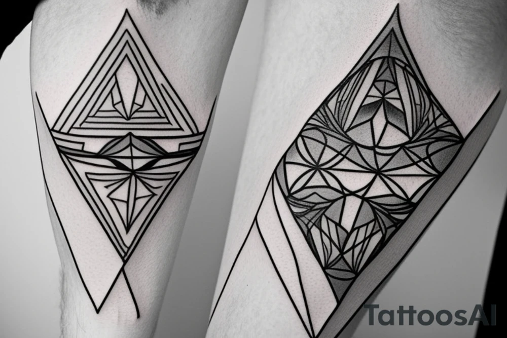 geometric triangle tattoo idea