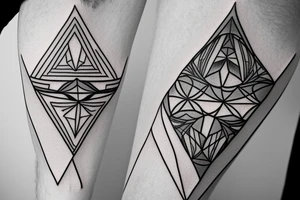 geometric triangle tattoo idea