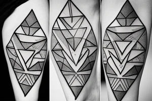 geometric triangle tattoo idea