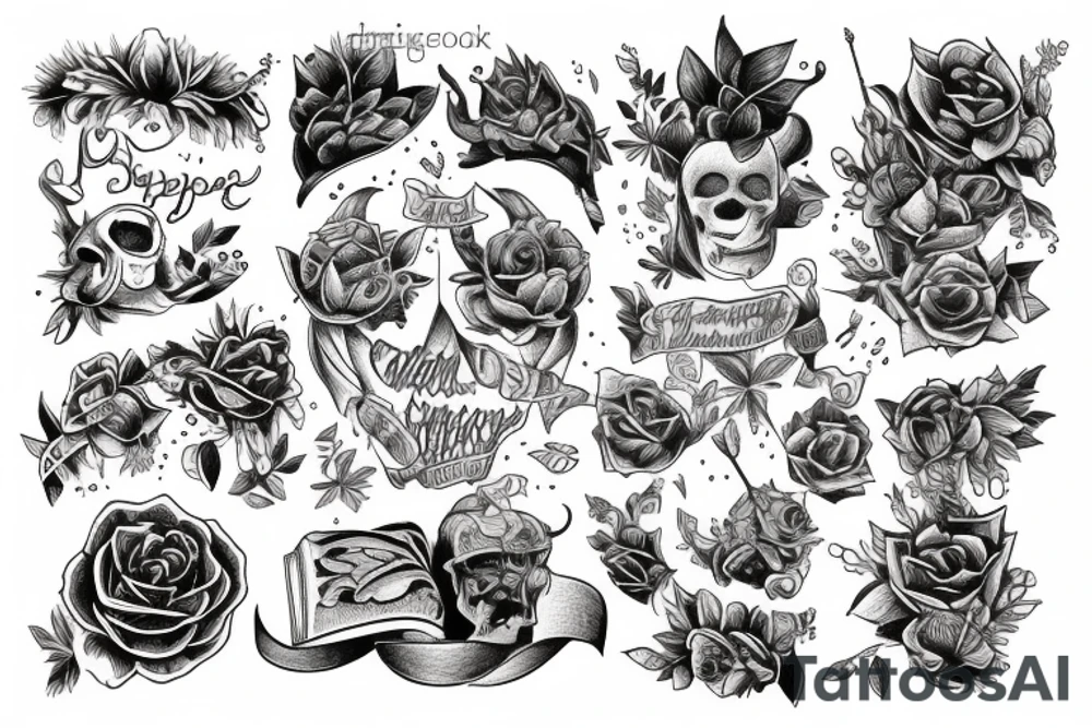 Book happy tattoo idea