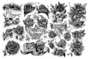 Book happy tattoo idea