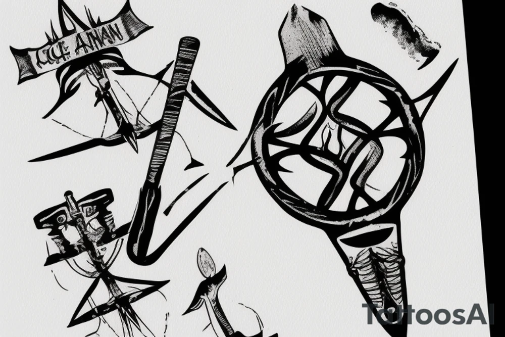 An ice axe tattoo idea