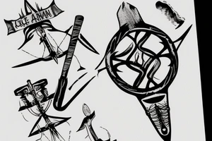 An ice axe tattoo idea