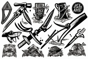 An ice axe tattoo idea