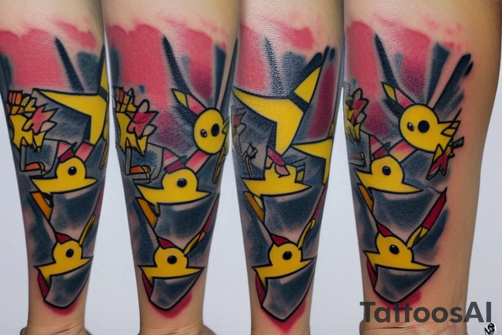 Funny Pikachu tattoo idea