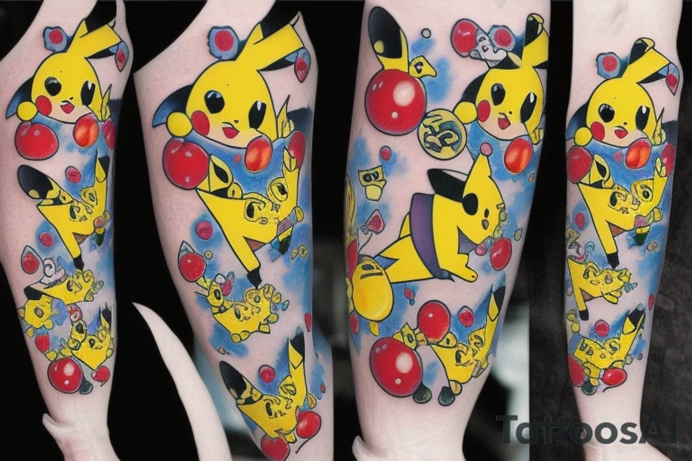 Funny Pikachu tattoo idea