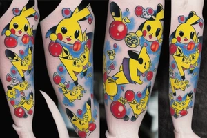 Funny Pikachu tattoo idea
