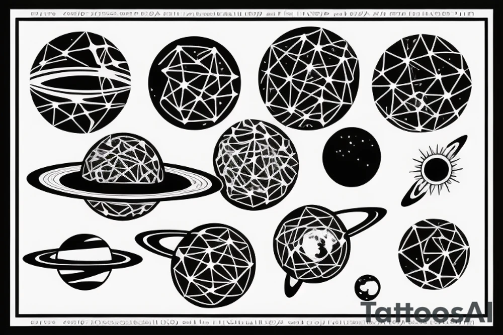 solar system tattoo idea