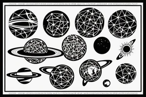 solar system tattoo idea