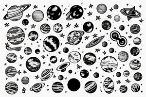 solar system tattoo idea