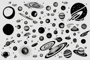 solar system tattoo idea