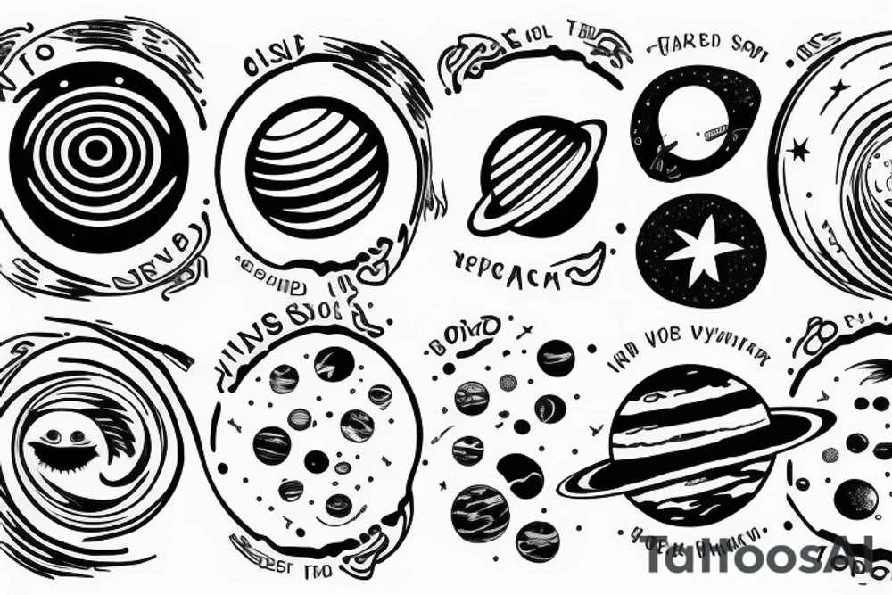 solar system tattoo idea
