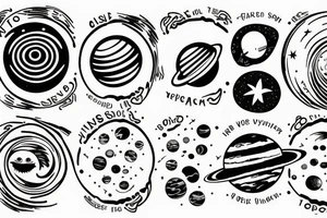 solar system tattoo idea