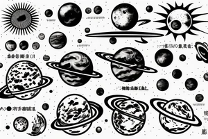 solar system tattoo idea