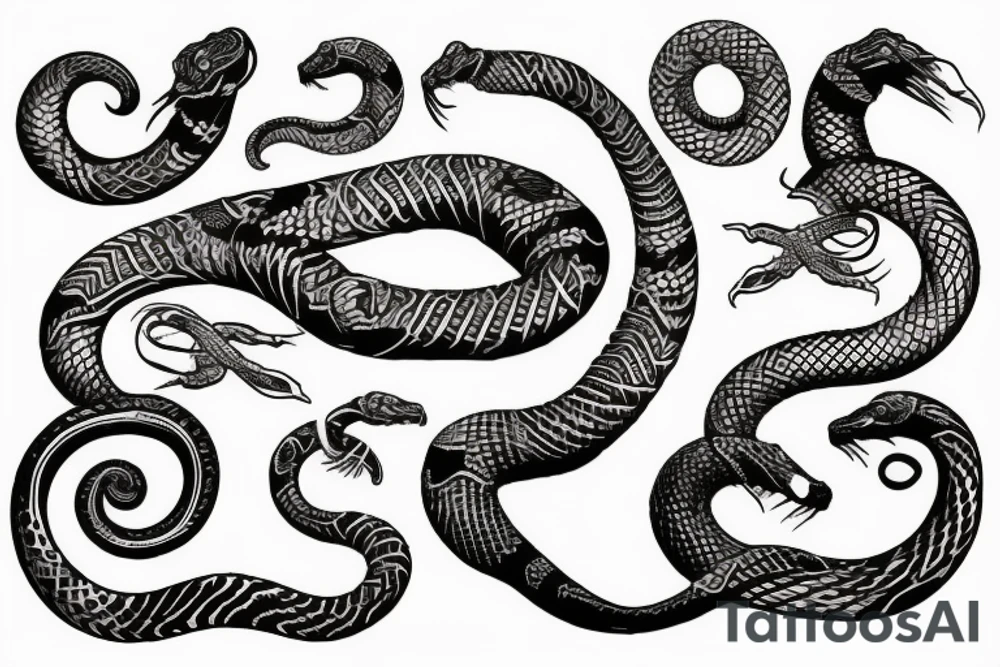 World serpent wrapped the world tattoo idea