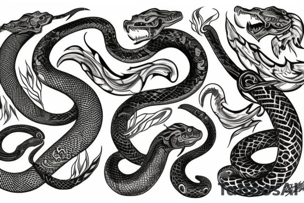 World serpent wrapped the world tattoo idea