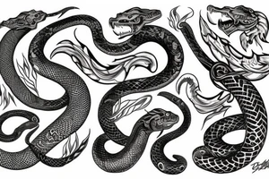 World serpent wrapped the world tattoo idea