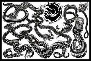 Snake wrapped the world tattoo idea