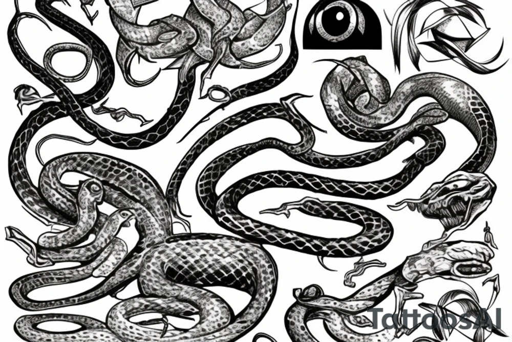 Snake wrapped the world tattoo idea