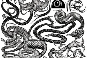 Snake wrapped the world tattoo idea