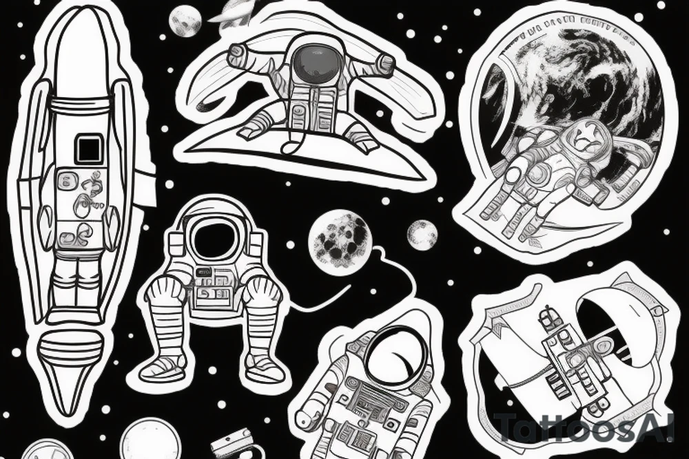 Astronaut tattoo idea