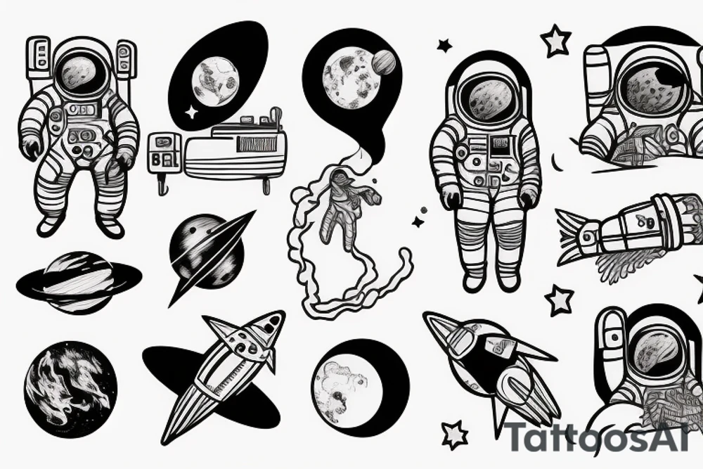 Astronaut tattoo idea