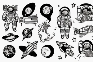 Astronaut tattoo idea