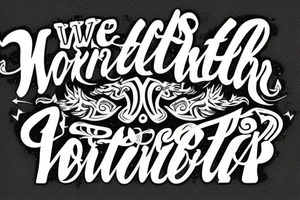 The word worrier struck-out with the word warrior below it tattoo idea