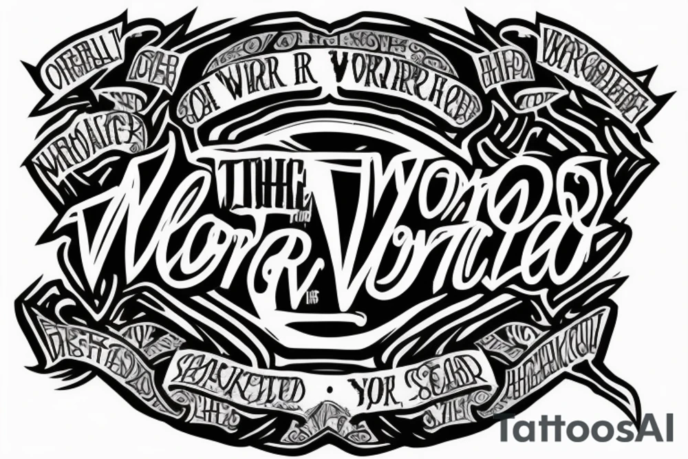The word worrier struck-out with the word warrior below it tattoo idea