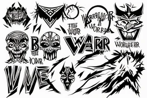 The word worrier struck-out with the word warrior below it tattoo idea