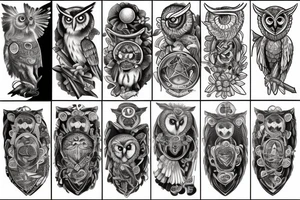 Athena and Owl tattoo idea