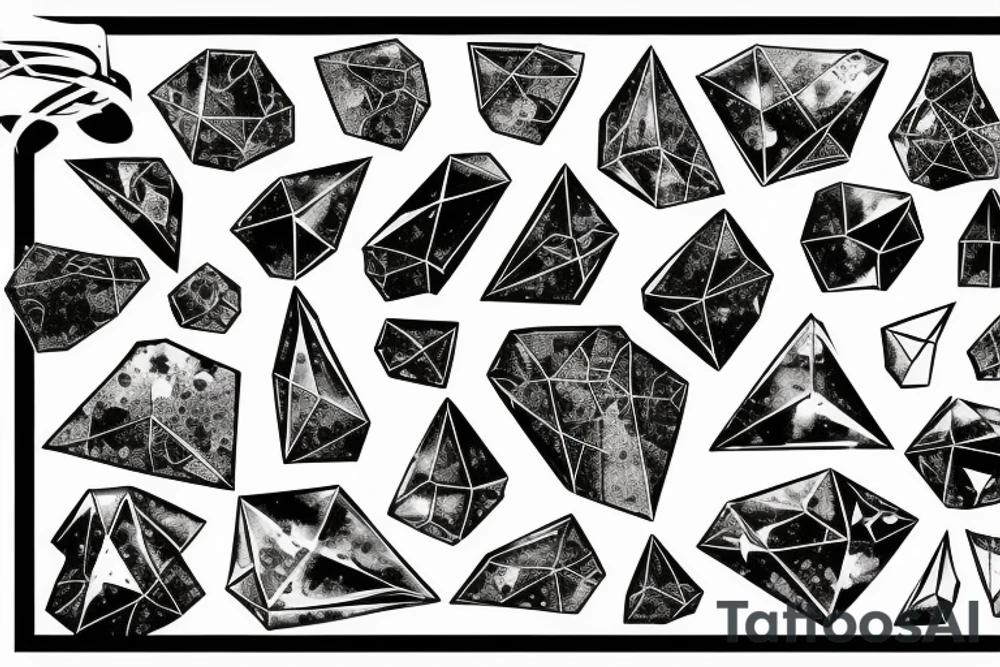 Shattering crystals, entropy, chaos tattoo idea