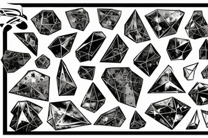 Shattering crystals, entropy, chaos tattoo idea