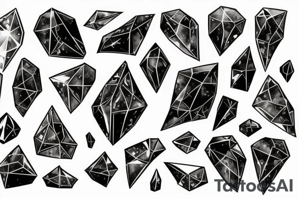 Shattering crystals, entropy, chaos tattoo idea
