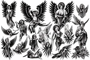 biblical angel tattoo idea
