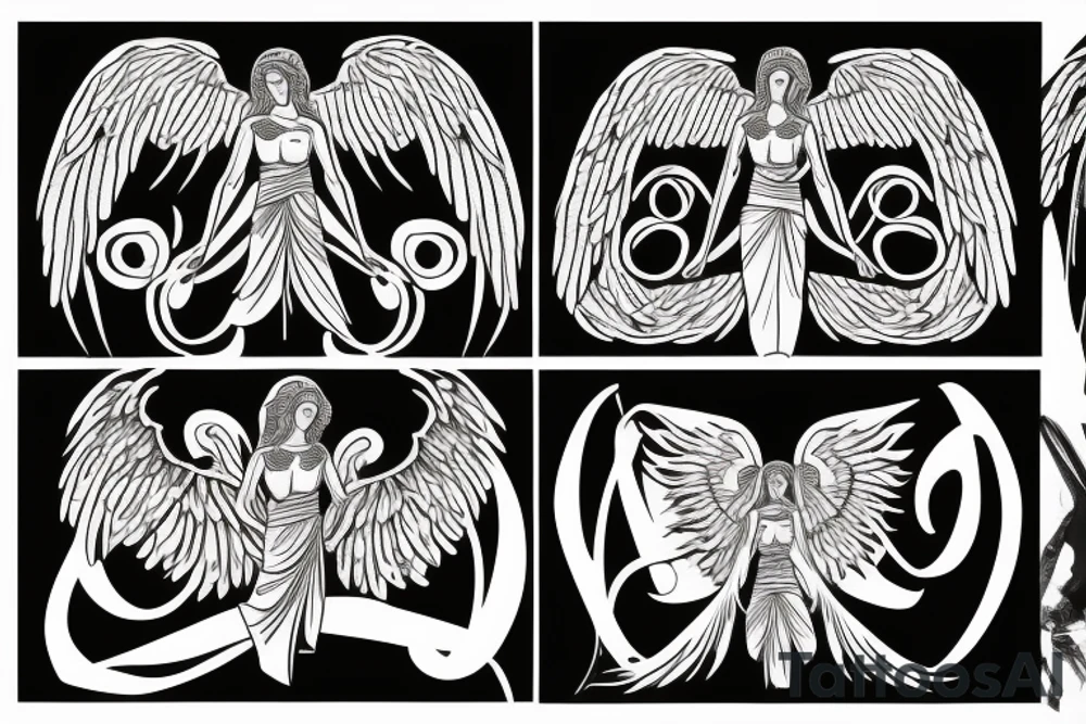 biblical angel tattoo idea