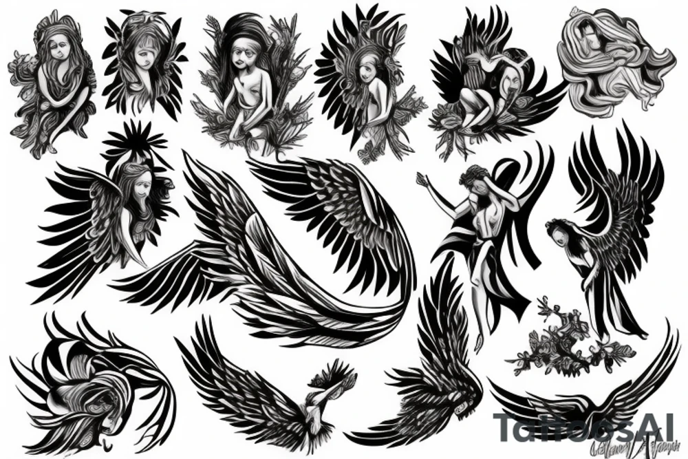 biblical angel tattoo idea