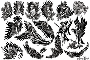 biblical angel tattoo idea