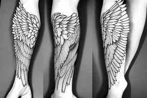 biblically accurate angel full leg peice tattoo idea