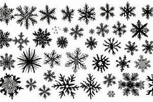 ice crystals, snowflakes tattoo idea