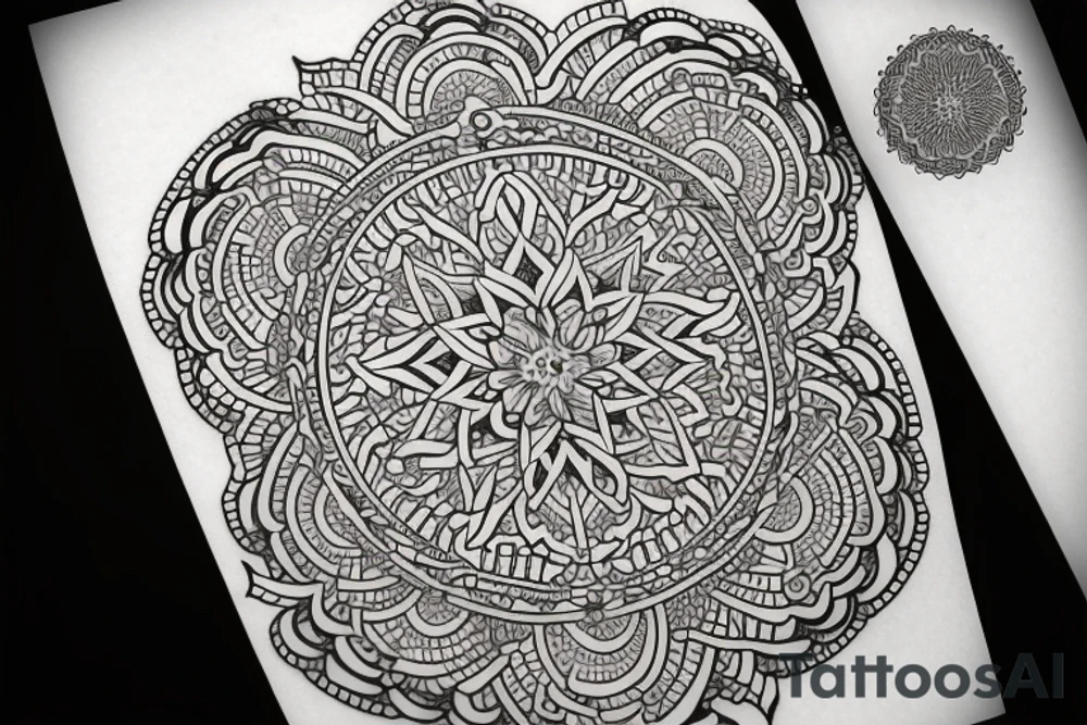 Mandala shapes tattoo idea