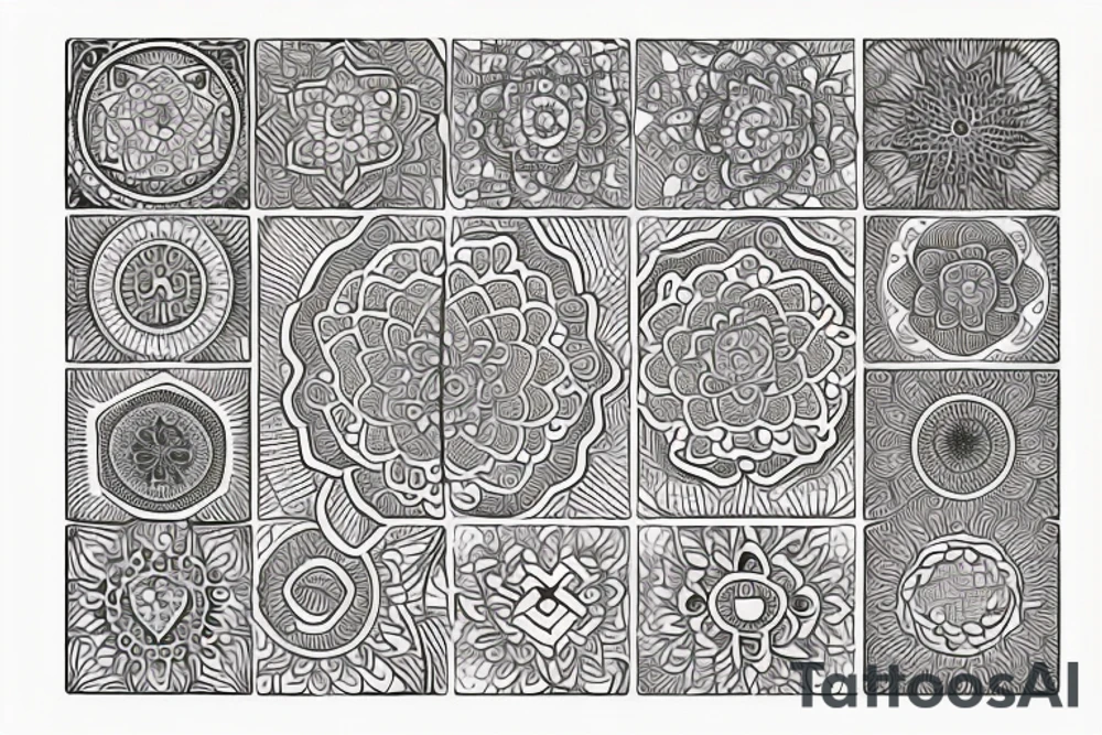 Mandala shapes tattoo idea