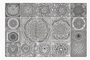 Mandala shapes tattoo idea